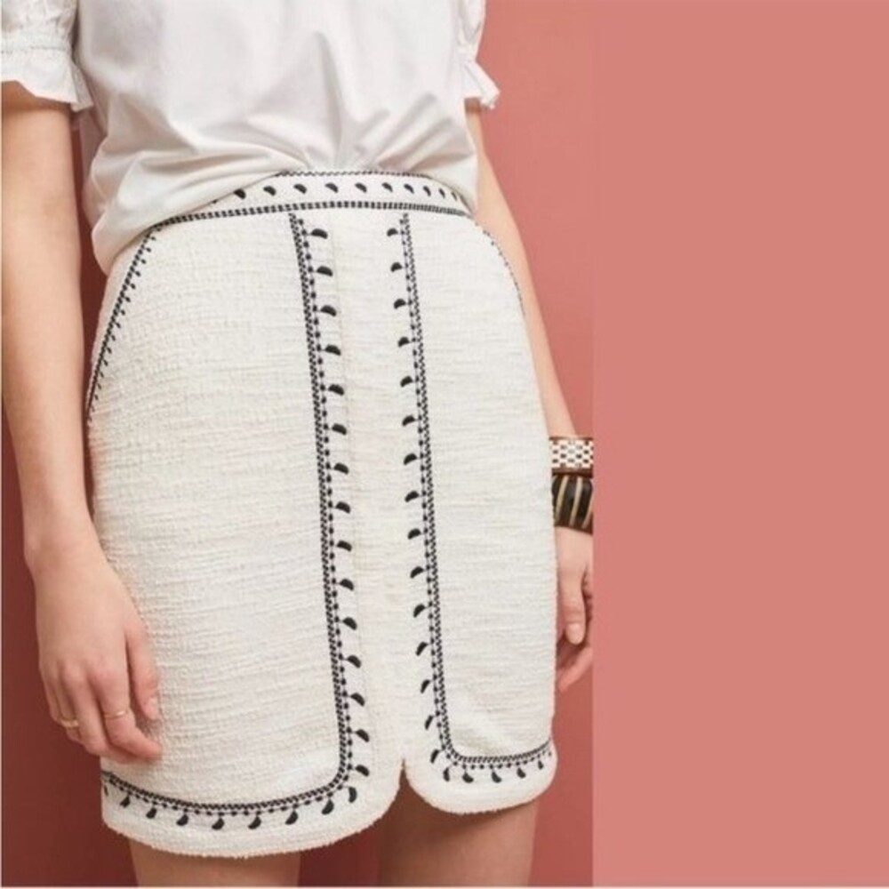 Anthropologie Dolan Left Coast Black and White Textured Mini Skirt, Size XS